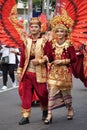 Indonesian with a traditional costume from Bangka Belitung at BEN Carnival