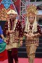 Indonesian with a traditional costume from Bangka Belitung at BEN Carnival