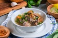 Indonesian traditional culinary, called sop buntut or oxtail soup Royalty Free Stock Photo