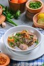 Indonesian traditional culinary, called sop buntut or oxtail soup Royalty Free Stock Photo