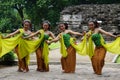 Indonesian traditional dancer with traditional clothes Royalty Free Stock Photo