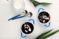 Indonesian Traditional Dessert: Bubur Ketan Hitam Royalty Free Stock Photo