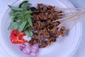 Chicken intestine satay, version 3