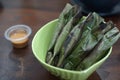 Indonesian traditional food known as Otak-otak Royalty Free Stock Photo