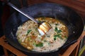 Indonesian traditional food named "bakmi godog jawa" i.e. javanese cooked noodle with soup