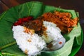Indonesian traditional food nasi jamblang