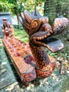 Indonesian traditional Javanese game made of wood in the shape of a dragon
