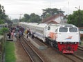 Indonesian train CC206 13 55 & x28; GE CM20EMP & x29; Royalty Free Stock Photo