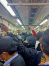 Indonesian train passenger density
