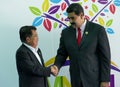 Indonesian Vice President Jusuf Kalla and Venezuelan President Nicolas Maduro