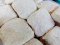 Close-up view of Indonesian White Tofu