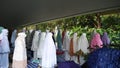 Indonesian women migrant workers attended Eid ul Fitr prayer in Victoria Park Hong Kong, Monday 2nd of May 2022