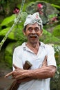 Indonesian worker with headscarf , Bali