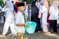 Indonesians are collecting funds from the community when praying Eid al-Fitr at the mosque