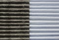 Indoor air quality, two filters comparision Royalty Free Stock Photo