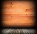 Indoor background with wood planks finishing Royalty Free Stock Photo