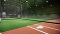 Indoor Baseball and Softball Batting Cages rendering Royalty Free Stock Photo