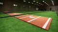 Indoor Baseball and Softball Batting Cages rendering Royalty Free Stock Photo