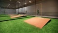 Indoor Baseball and Softball Batting Cages rendering Royalty Free Stock Photo