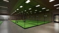 Indoor Baseball and Softball Batting Cages rendering Royalty Free Stock Photo