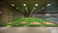 Indoor Baseball and Softball Batting Cages rendering Royalty Free Stock Photo