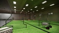Indoor Baseball and Softball Batting Cages rendering Royalty Free Stock Photo
