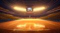 Indoor basketball arena, court, empty arena