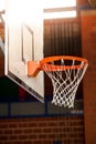 Indoor basketball hoop