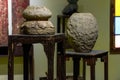 Indoor beautiful clay pot water tank close-up