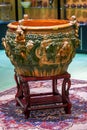 Indoor beautiful clay pot water tank close-up