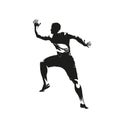 Indoor bouldering, isolated vector silhouette, ink drawing. Clibing sport