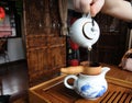 Indoor of a Chinese tea house Royalty Free Stock Photo