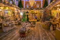 The indoor of christmas shop, the reign of santa claus