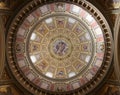 Indoor Cupola of St. Istvan Basilica Royalty Free Stock Photo