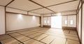 Indoor empty room japan style. 3D rendering