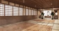 The indoor empty room japan style. 3D rendering