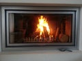 Indoor fireplace Royalty Free Stock Photo