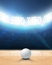 Indoor Floodlit Volleyball Court Royalty Free Stock Photo