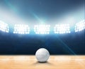 Indoor Floodlit Volleyball Court Royalty Free Stock Photo