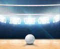 Indoor Floodlit Volleyball Court Royalty Free Stock Photo