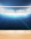 Indoor Floodlit Volleyball Court Royalty Free Stock Photo