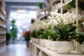 Indoor flowers in the store. Generative AI technology