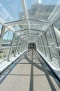 Indoor glass walkway