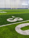 Indoor High School football field Royalty Free Stock Photo