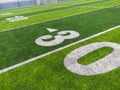 Indoor High School football field Royalty Free Stock Photo