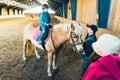 Indoor horse riding lessons