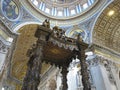 Indoor interior of St. Peter& x27;s Basilica, Vatican City, Rome