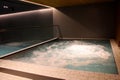 Indoor jacuzzi pool with boiling water at the spa center