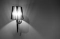 Indoor lighted classic lamp on the wall , vintage lamp