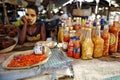 Indoor market in Morondava, Madagascar Royalty Free Stock Photo